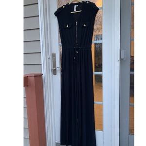 Wide leg black romper